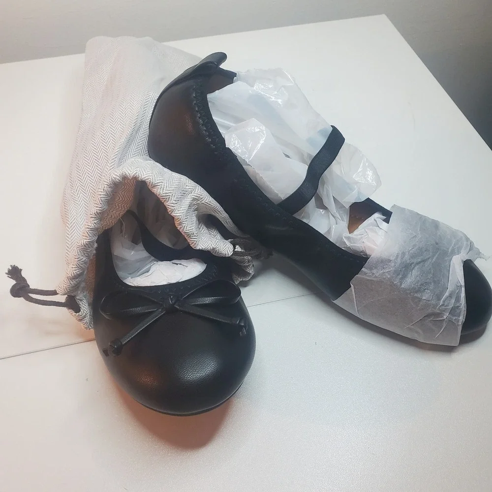 Dream Pairs Girls Black Mary Jane Ballet Flats Bow Shoes  Size 2
